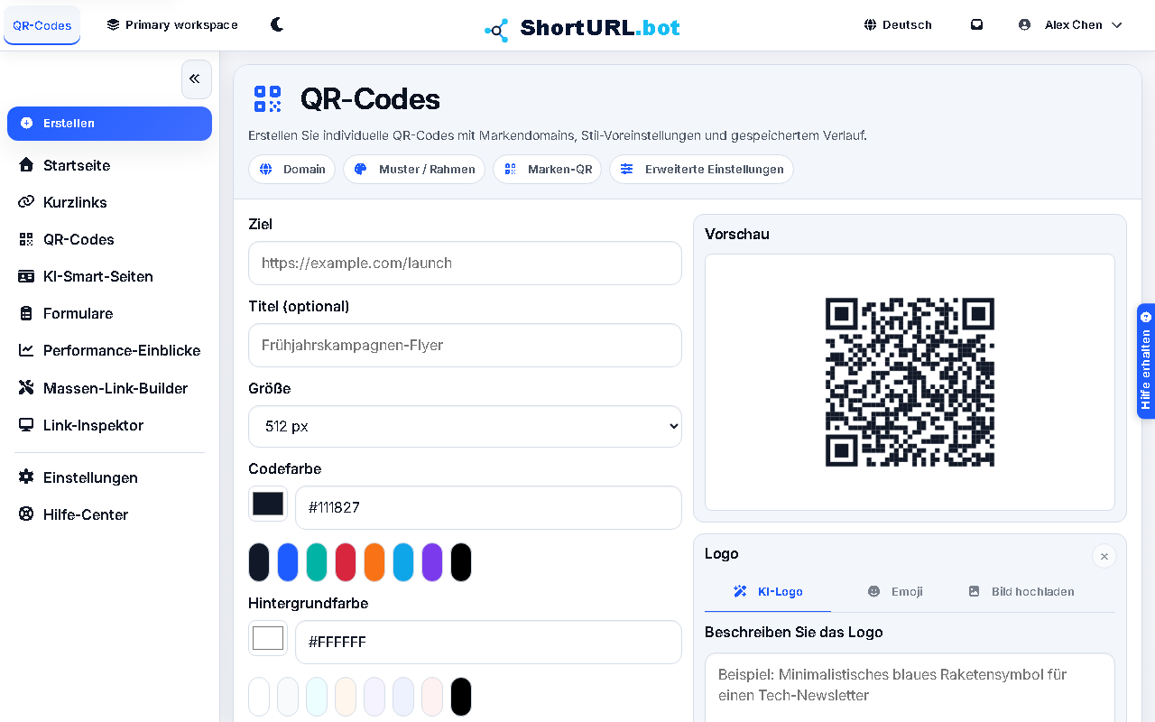 Screenshot QR-Codes