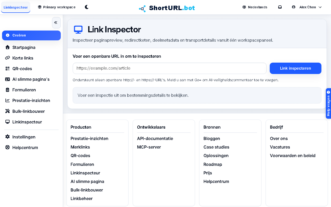 Screenshot Link Inspector